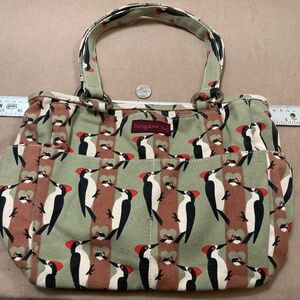 Bungalow360 woodpecker family tote pocket bag